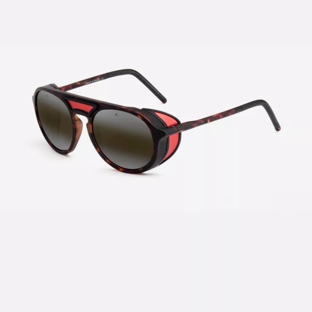 Vuarnet Sunglasses ICE Factory Ice round VL1709 Tortoise + Brown Skilynx Red